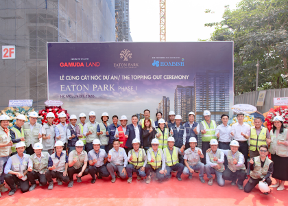 Eaton Park project reaches the topping-out milestone for tower A5: A landmark affirming the value of sustainable investment and residential living.