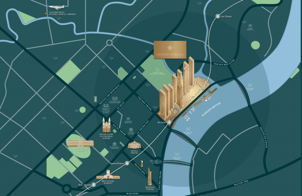 Vị trí Grand Marina Saigon 2