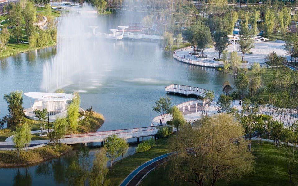 Phối cảnh hồ The Great Lake là trái tim của quần thể dự án Vinhomes Green City